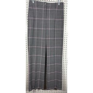 J.Crew woman’s peyton wool blend wide leg plaid trousers size 6